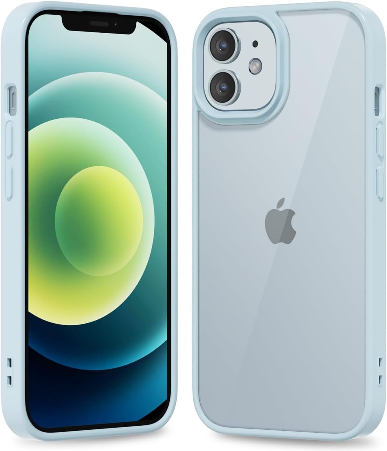 61FVivsNujL._AC_SL1500 Thin Slim Clear case for iPhone XR, Transparent Hybrid Hard Shell Plastic & Soft Silicone Rubber Bumper, Non-Yellow Acrylic Protective Lightweight Cover for Women, White