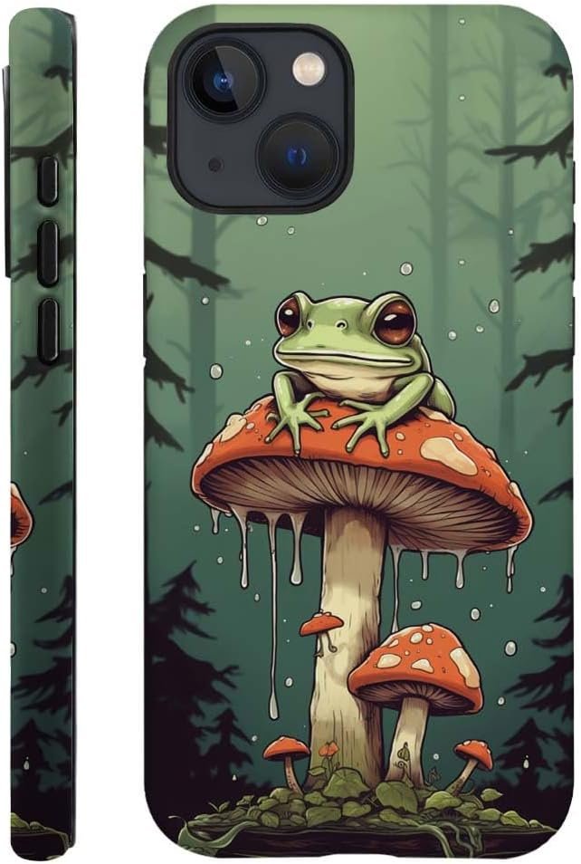 Case Compatible with for iPhone 13,Forest Lake Mountain Watercolor Phone Case Hybrid 2-Layer Hard Shell,Shockproof Soft for Girl Women Boy Men,Case for iPhone 13