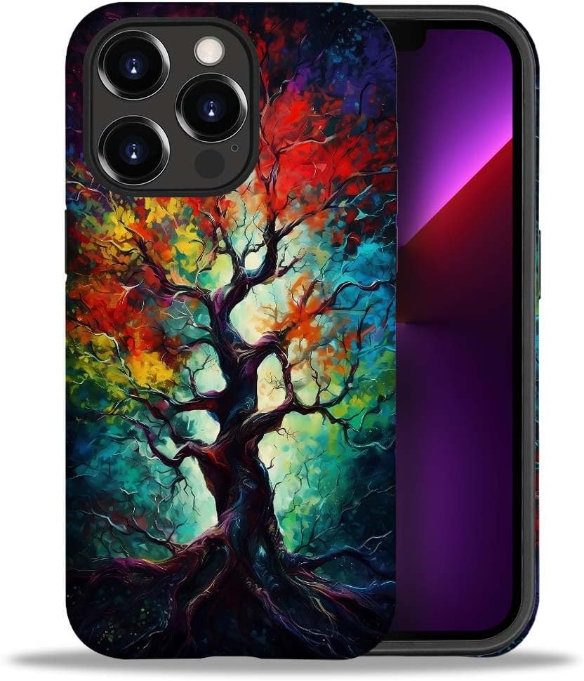 Case Compatible with iPhone 11,Colorful Marble 2 in 1 Phone Case for Women Men,Soft TPU and PC Hard Shell Mixed Two-Layer Protective Phone Case for 11 6.1 Inch