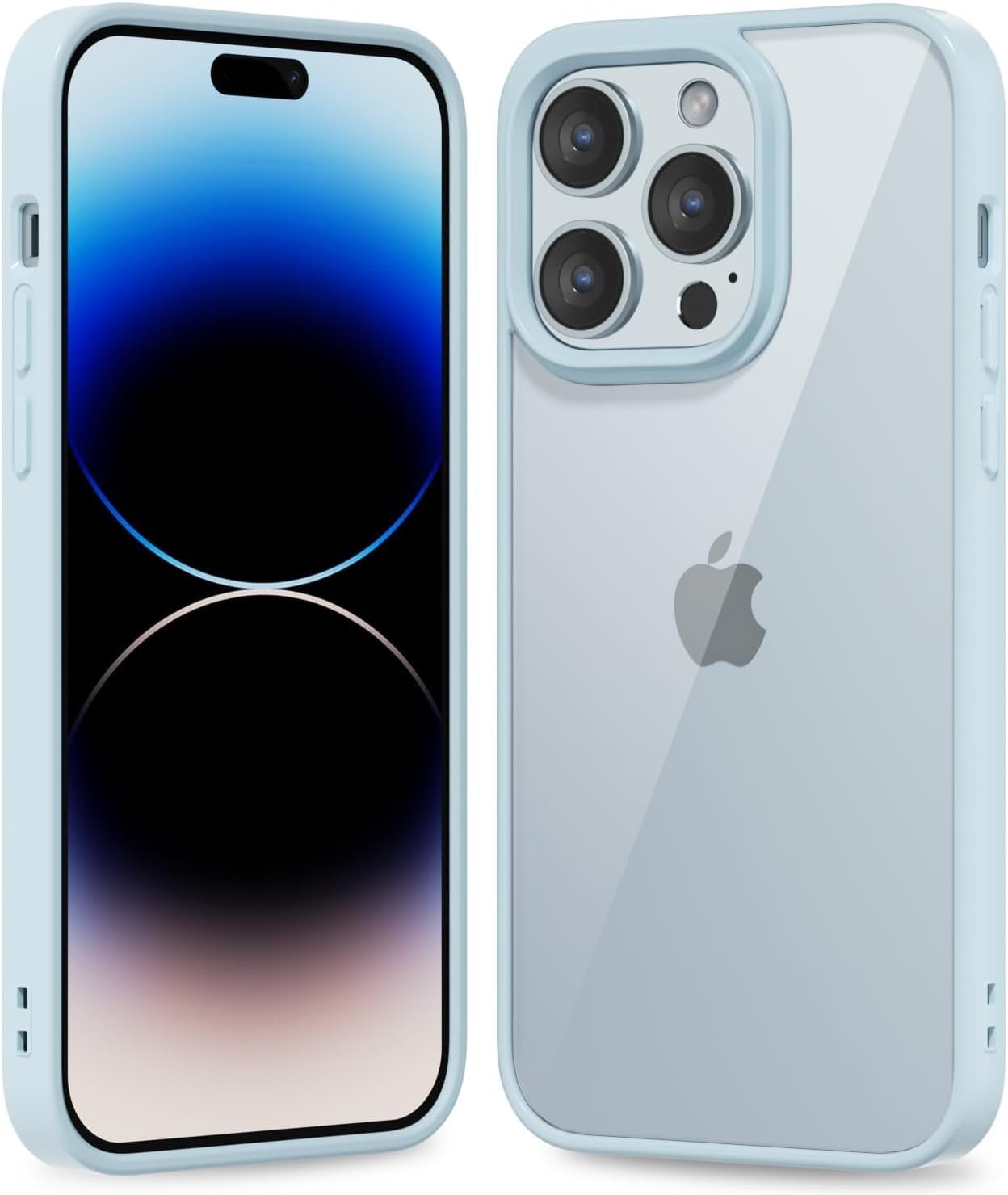 61IT1xCBMnL._AC_SL1500 Thin Slim Clear case for iPhone XR, Transparent Hybrid Hard Shell Plastic & Soft Silicone Rubber Bumper, Non-Yellow Acrylic Protective Lightweight Cover for Women, White