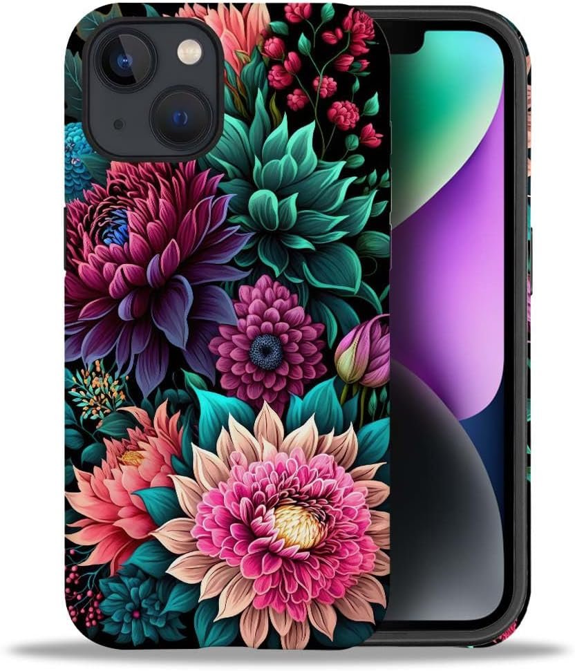 Case Compatible with iPhone 11,Colorful Marble 2 in 1 Phone Case for Women Men,Soft TPU and PC Hard Shell Mixed Two-Layer Protective Phone Case for 11 6.1 Inch