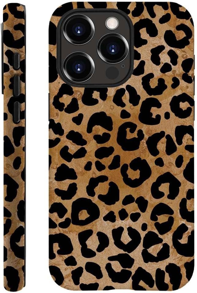 61KkH5cll7L._AC_SL1000 for iPhone 11 Case,HH2 Cheetah Print Leopard Hybrid 2 Layer Hard Shell Design Pattern Protective Silicone Case