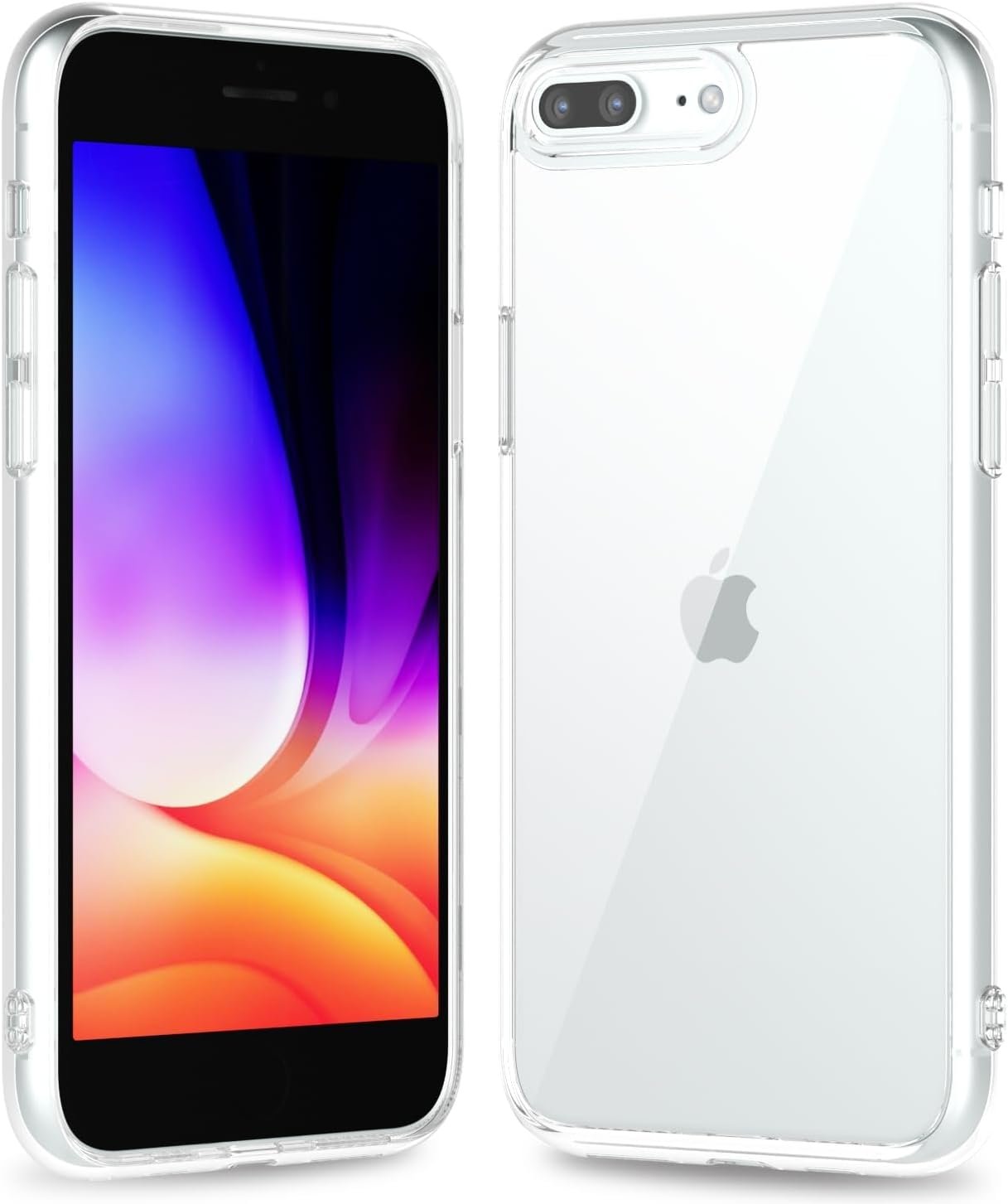 61LbnxQrUtL._AC_SL1500 Thin Slim Clear case for iPhone XR, Transparent Hybrid Hard Shell Plastic & Soft Silicone Rubber Bumper, Non-Yellow Acrylic Protective Lightweight Cover for Women, White