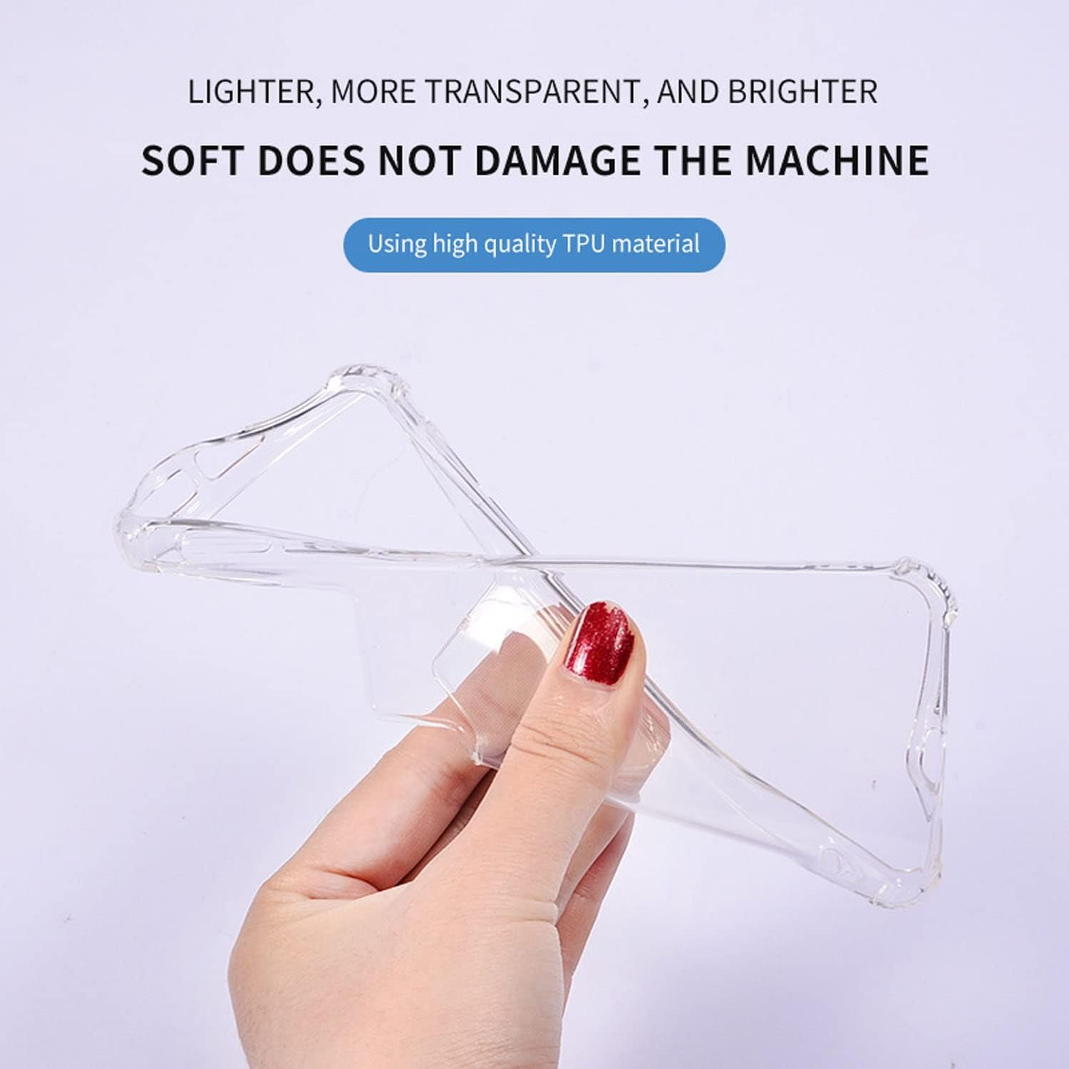 for PCD P63L Case, PCD P63L Phone Case,Crystal Clear Shockproof Bumper Protective Cell Phone Back Cover with Flexible TPU Transparent Slim Skin Shell Hybrid Design for PCD P63L