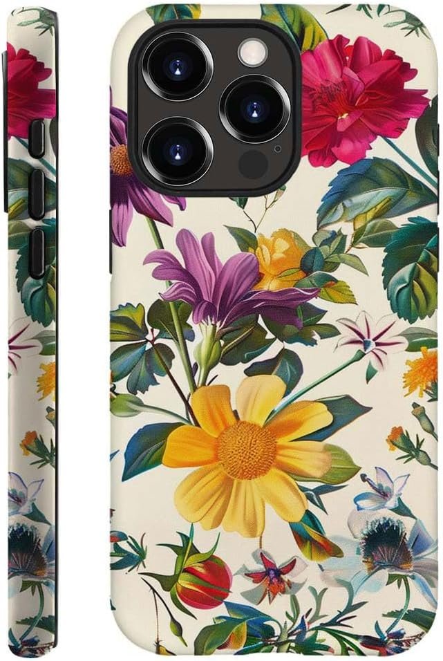 Innovatemee Case Compatible with iPhone 15 Pro Max,Almond Blossoms Artwork Phone Case for iPhone 15 Pro Max,Cases for Girls and Boys,Fall Prevention Hybrid 2-Layer Hard Shell Phone Case