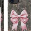 for iPhone 14 Plus Case,HH2 Camouflage Bow Hybrid 2 Layer Hard Shell Silicone Protective Pattern Design Case