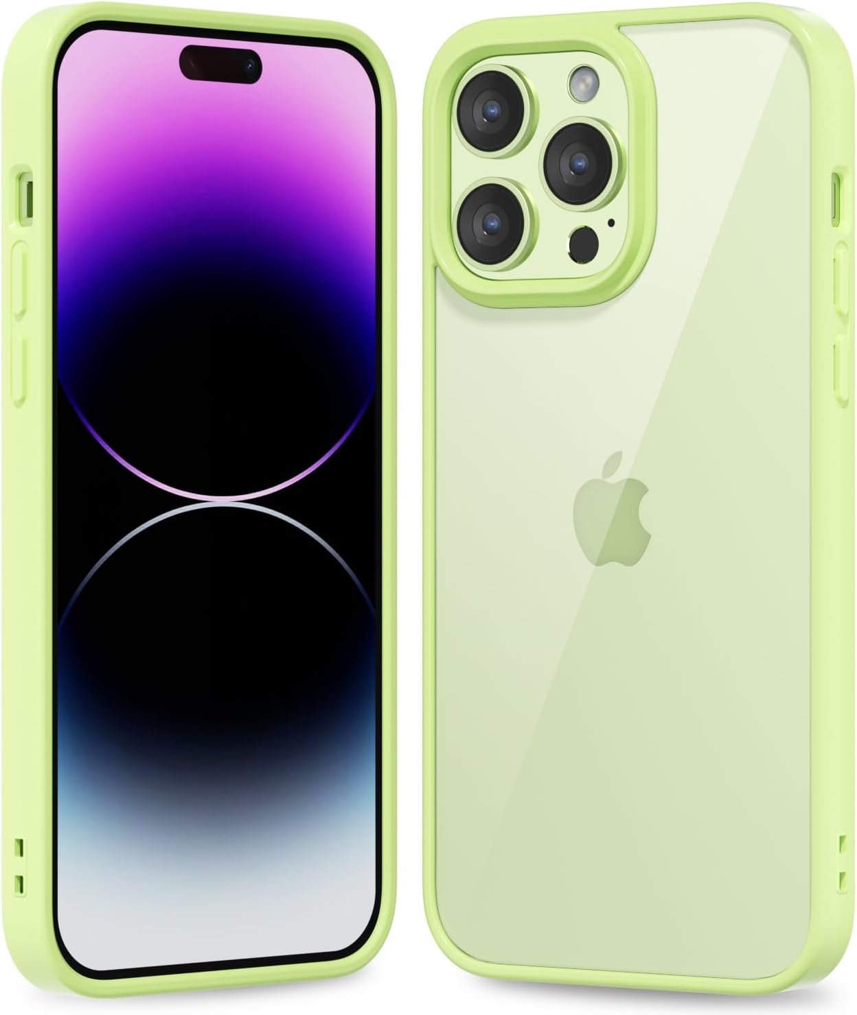61PBuFOaJOL._AC_SL1500 Thin Slim Clear case for iPhone XR, Transparent Hybrid Hard Shell Plastic & Soft Silicone Rubber Bumper, Non-Yellow Acrylic Protective Lightweight Cover for Women, White