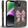 for iPhone 14 Plus Case,HH2 Camouflage Bow Hybrid 2 Layer Hard Shell Silicone Protective Pattern Design Case