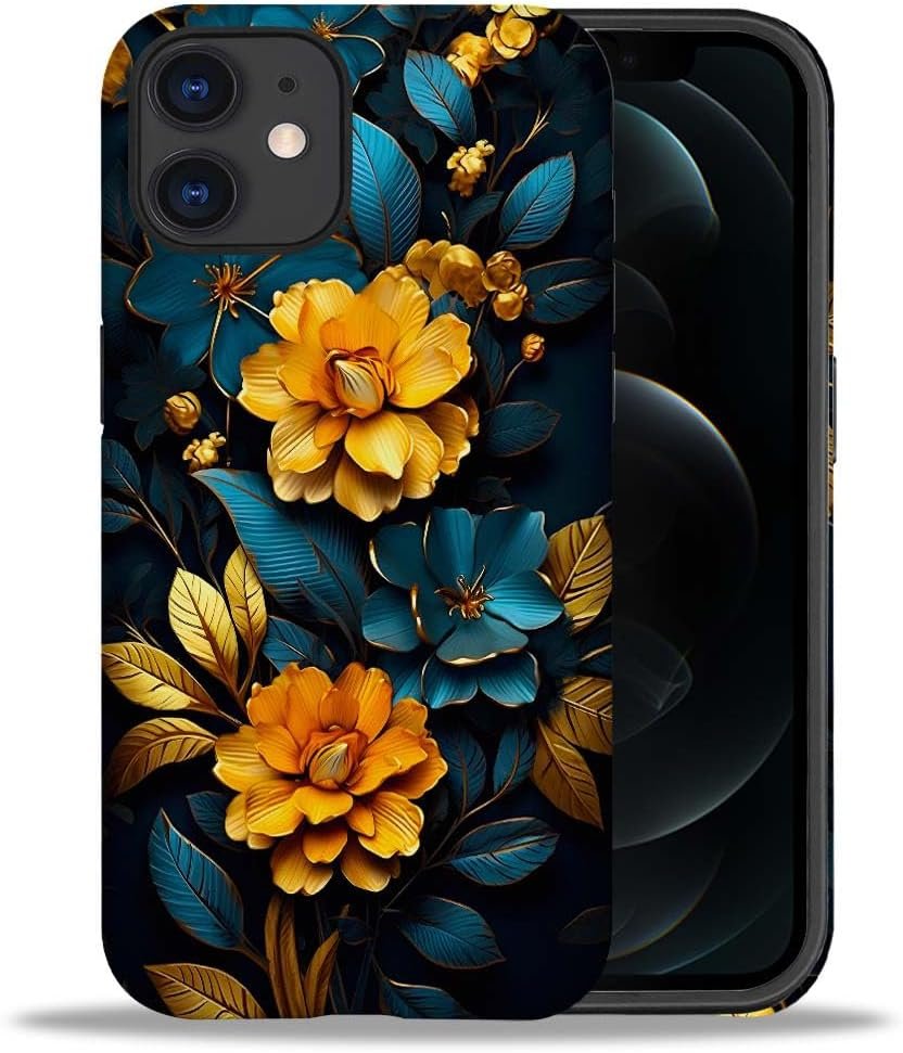 Case Compatible with iPhone 11,Colorful Marble 2 in 1 Phone Case for Women Men,Soft TPU and PC Hard Shell Mixed Two-Layer Protective Phone Case for 11 6.1 Inch