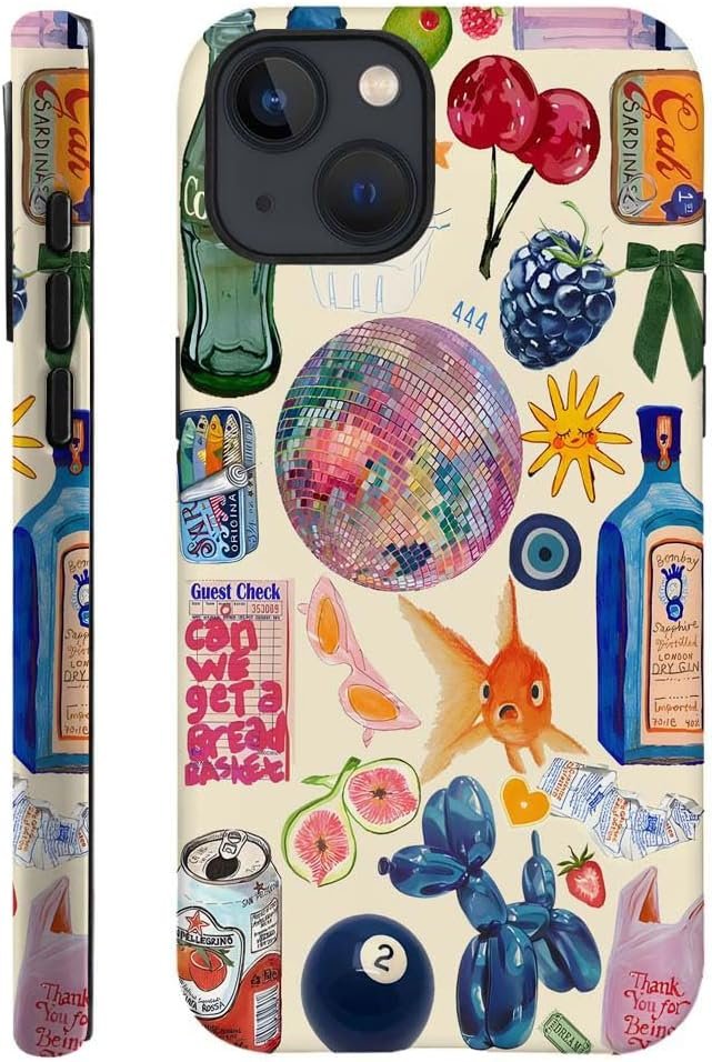 61T8FoPz6LL._AC_SL1000 Compatible with for iPhone 14,Fruit Lemon European Summer Collage Phone Case for Girl Women Boy Men,Scratch Resistant Shockproof Cover Case for iPhone 14