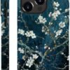 Innovatemee Case Compatible with iPhone 15 Pro Max,Almond Blossoms Artwork Phone Case for iPhone 15 Pro Max,Cases for Girls and Boys,Fall Prevention Hybrid 2-Layer Hard Shell Phone Case