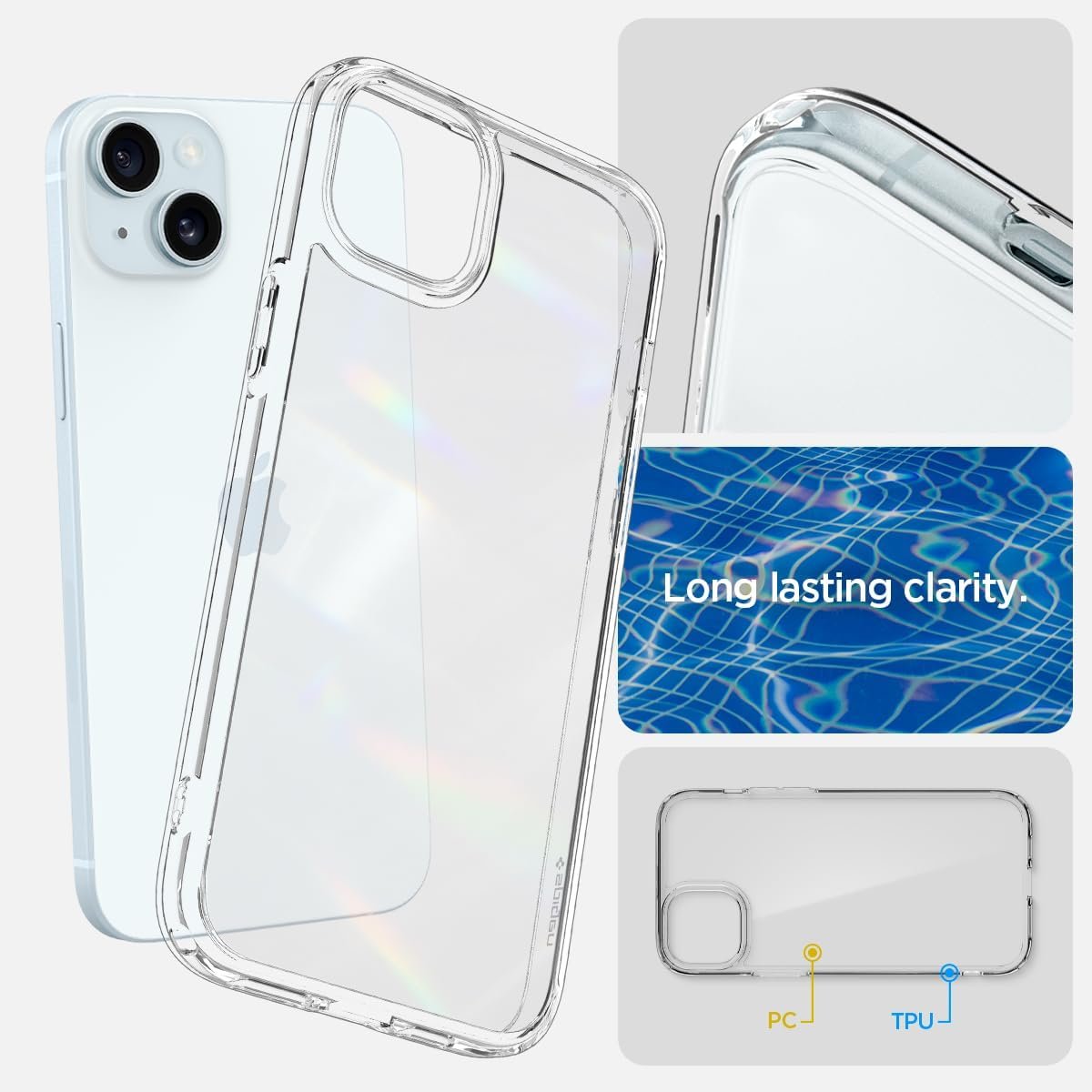 For iPhone 15 Case (2023) [Anti-Yellowing], [Military-Grade Protection] - Crystal Clear