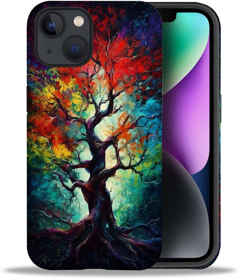 Case Compatible with iPhone 11,Colorful Marble 2 in 1 Phone Case for Women Men,Soft TPU and PC Hard Shell Mixed Two-Layer Protective Phone Case for 11 6.1 Inch
