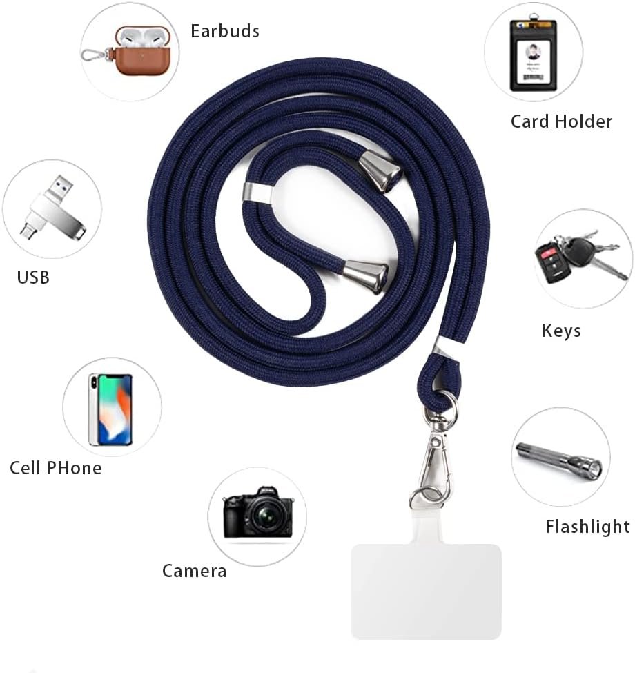 7 4G Case + Universal Mobile Phone Lanyards, Neck/Crossbody Soft Strap Silicone TPU Cover Bumper Shell for Oppo F21 Pro 4G (6.43”)