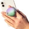 Cute Purple Green Shell Shape Collapsible Expandable Cellphone Stand Multi Functional Mobile Phone Grip & Kicktand