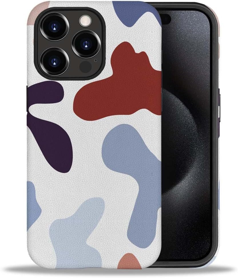 61WHudUAl0L._AC_SL1000 Phone Case Compatible with iPhone 14 Pro Max Case,Hybrid 2 Layer PC Hard Shell + Silicone Protective Case, Vintage Red Cherry Blossom Scratch-Resistant Shockproof Cover for iPhone 14 Pro Max