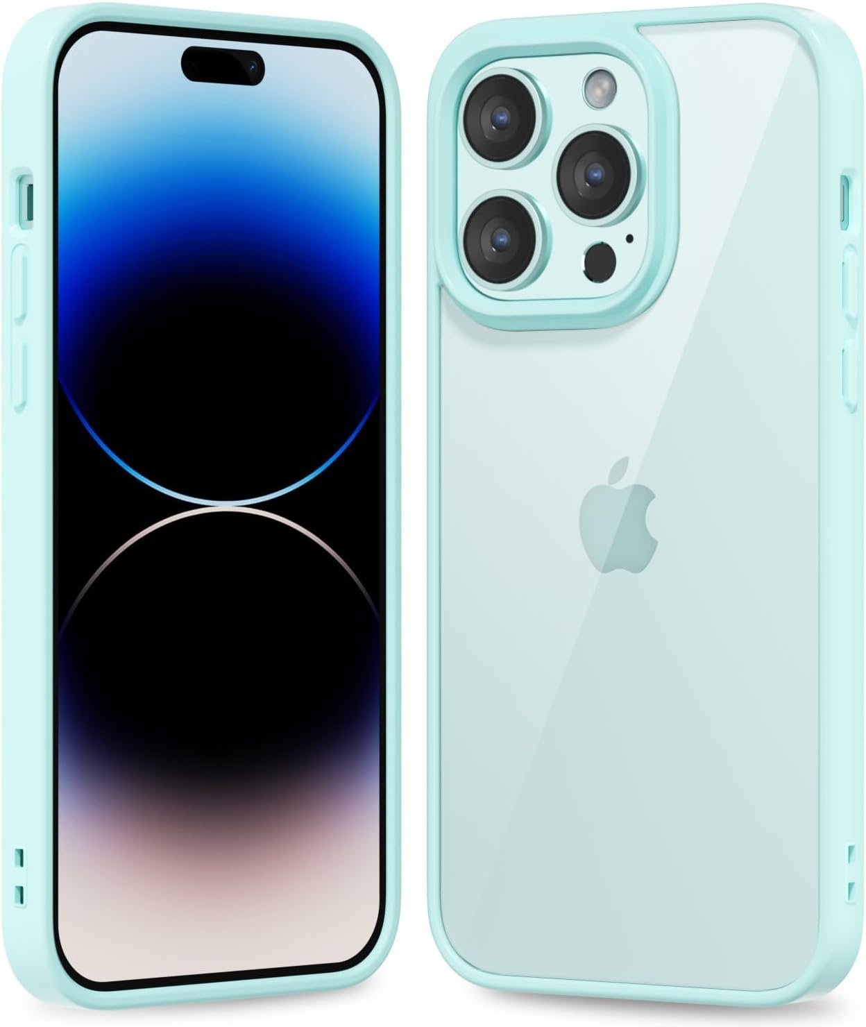 61WL0WVLyPL._AC_SL1500 Thin Slim Clear case for iPhone XR, Transparent Hybrid Hard Shell Plastic & Soft Silicone Rubber Bumper, Non-Yellow Acrylic Protective Lightweight Cover for Women, White