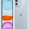 61XpROq_hlL._AC_SL1500 Thin Slim Clear case for iPhone XR, Transparent Hybrid Hard Shell Plastic & Soft Silicone Rubber Bumper, Non-Yellow Acrylic Protective Lightweight Cover for Women, White