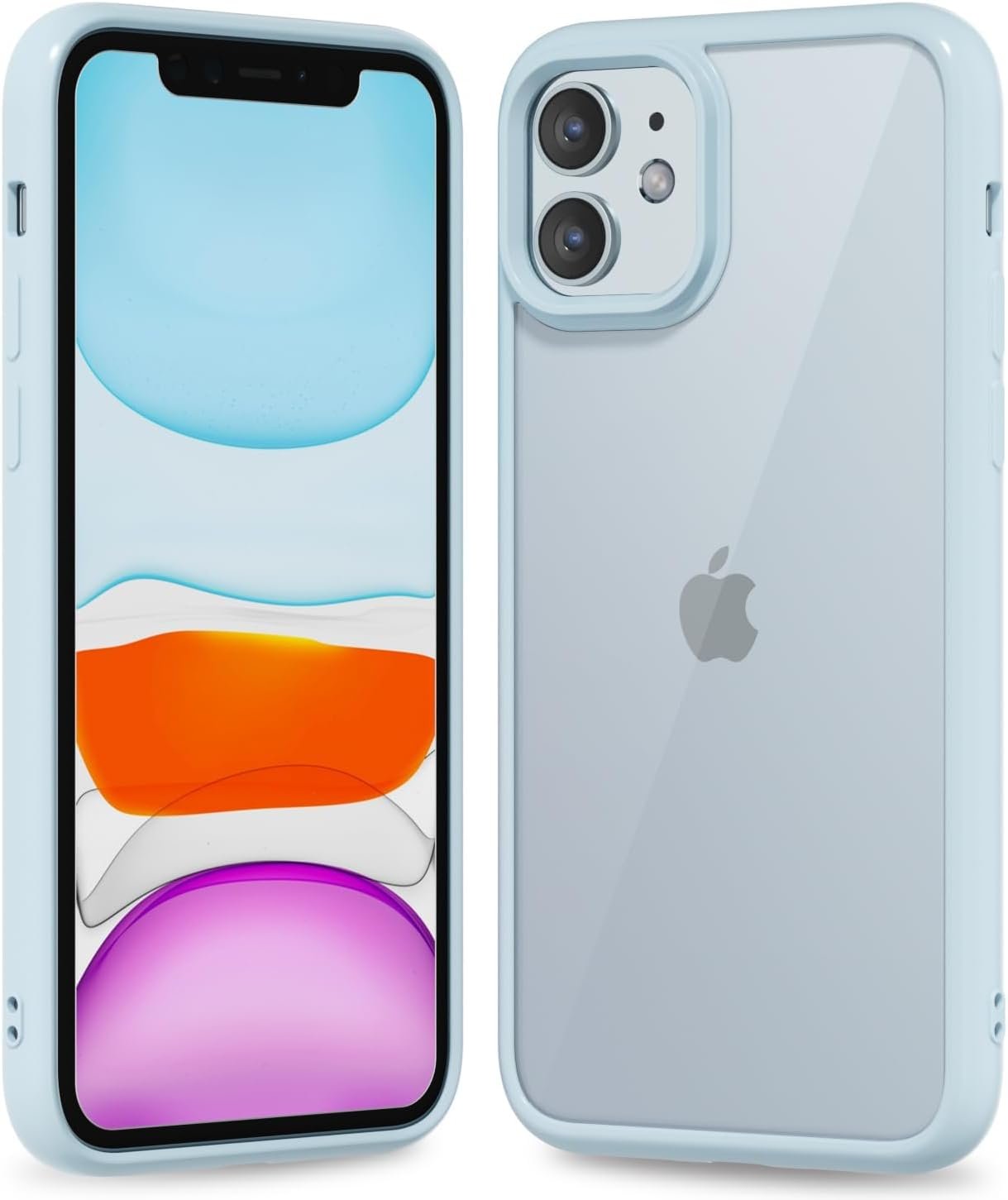 61XpROq_hlL._AC_SL1500 Thin Slim Clear case for iPhone XR, Transparent Hybrid Hard Shell Plastic & Soft Silicone Rubber Bumper, Non-Yellow Acrylic Protective Lightweight Cover for Women, White