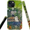 Compatible with for iPhone 15,Spooky Ghosts On Bookshelf Halloween Phone Case for iPhone 15,Scratch Resistant Hybrid 2-Layer Hard Shell Bright Phone Case