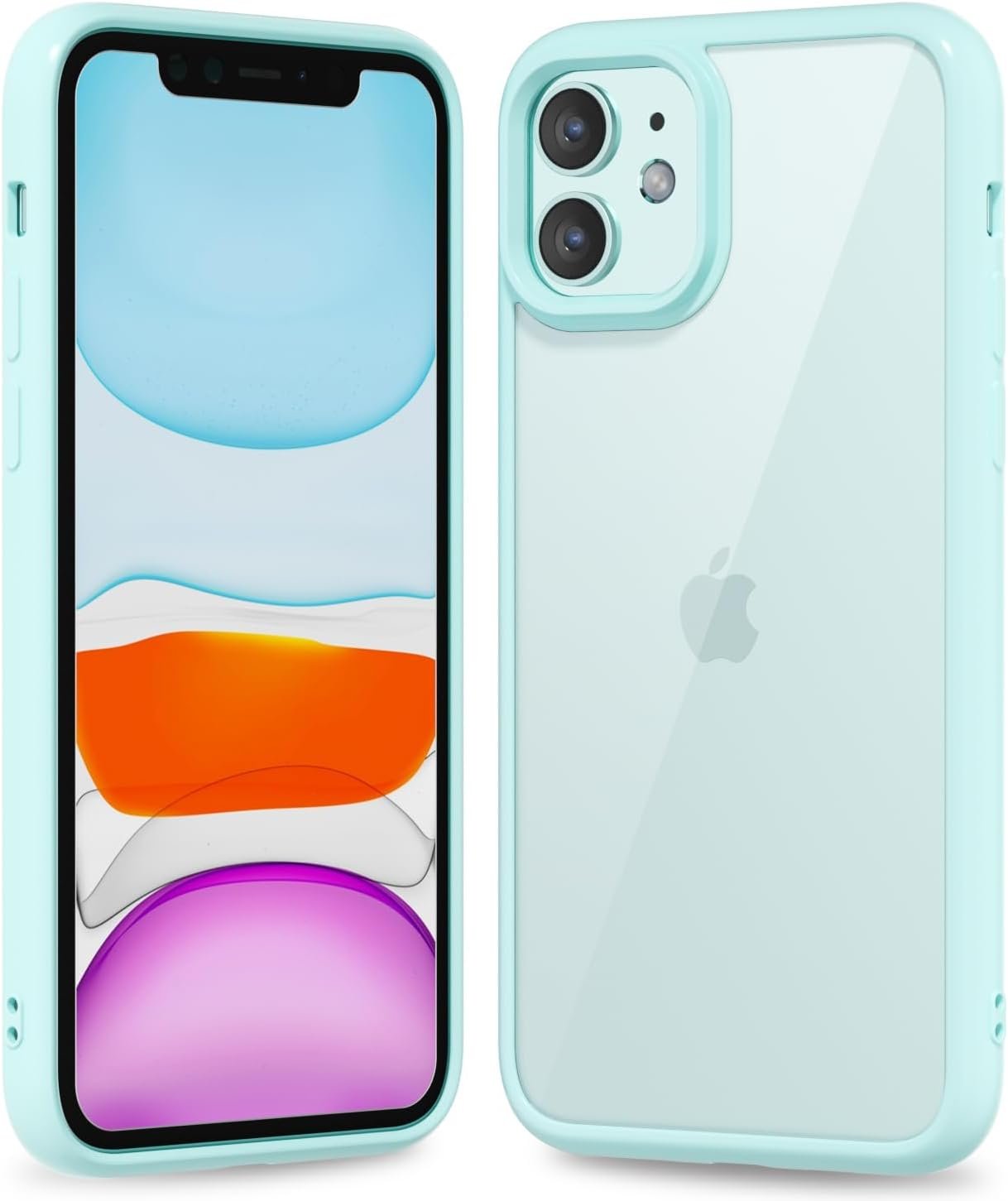 61Xz8_EmTdL._AC_SL1500 Thin Slim Clear case for iPhone XR, Transparent Hybrid Hard Shell Plastic & Soft Silicone Rubber Bumper, Non-Yellow Acrylic Protective Lightweight Cover for Women, White