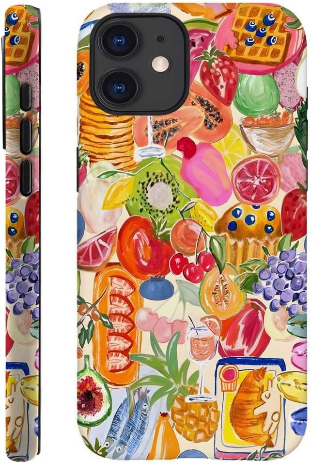 61ZAdm5b7mL._AC_SL1000 Compatible with for iPhone 14,Fruit Lemon European Summer Collage Phone Case for Girl Women Boy Men,Scratch Resistant Shockproof Cover Case for iPhone 14