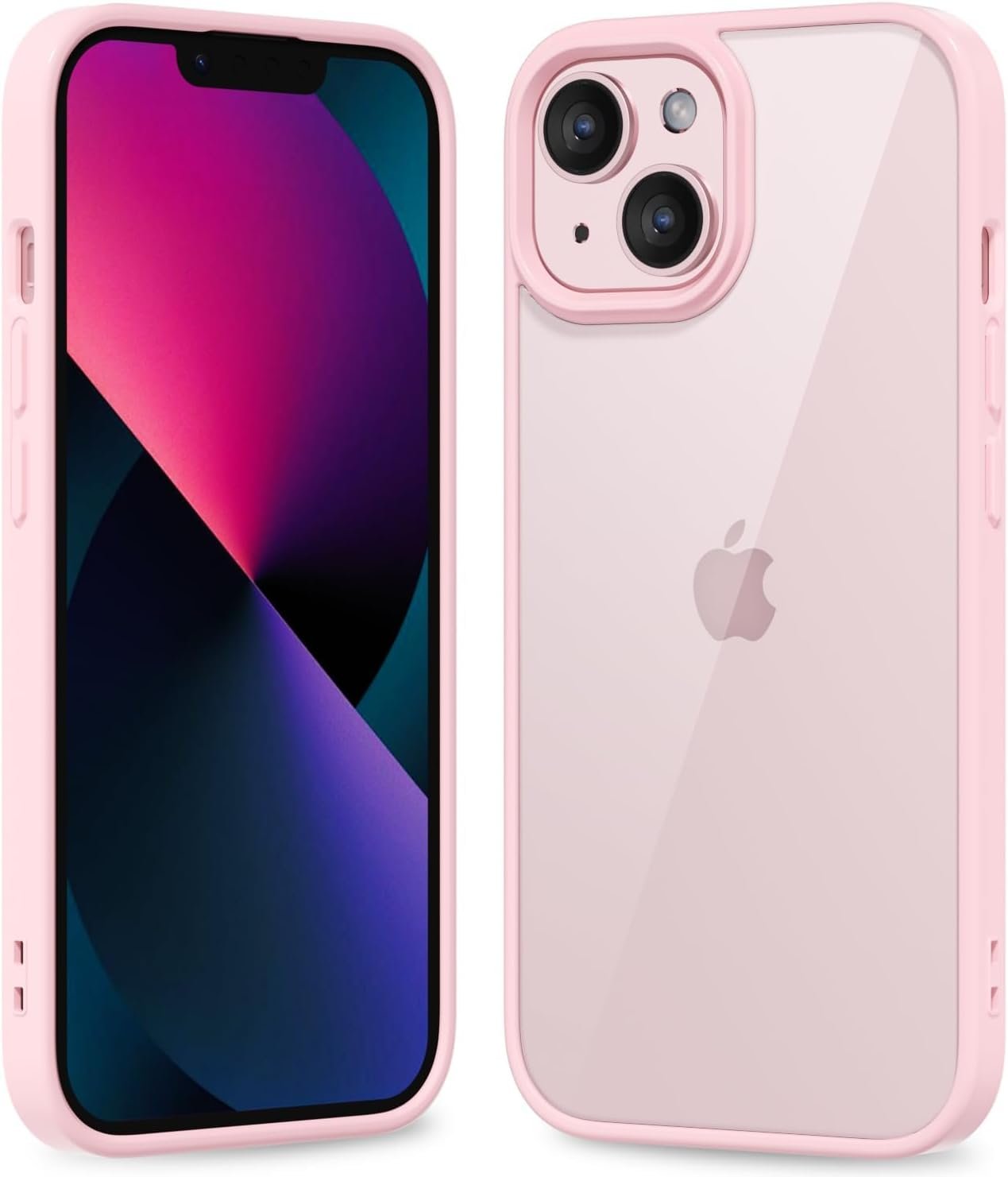 61ZN1vosr3L._AC_SL1500 Thin Slim Clear case for iPhone XR, Transparent Hybrid Hard Shell Plastic & Soft Silicone Rubber Bumper, Non-Yellow Acrylic Protective Lightweight Cover for Women, White