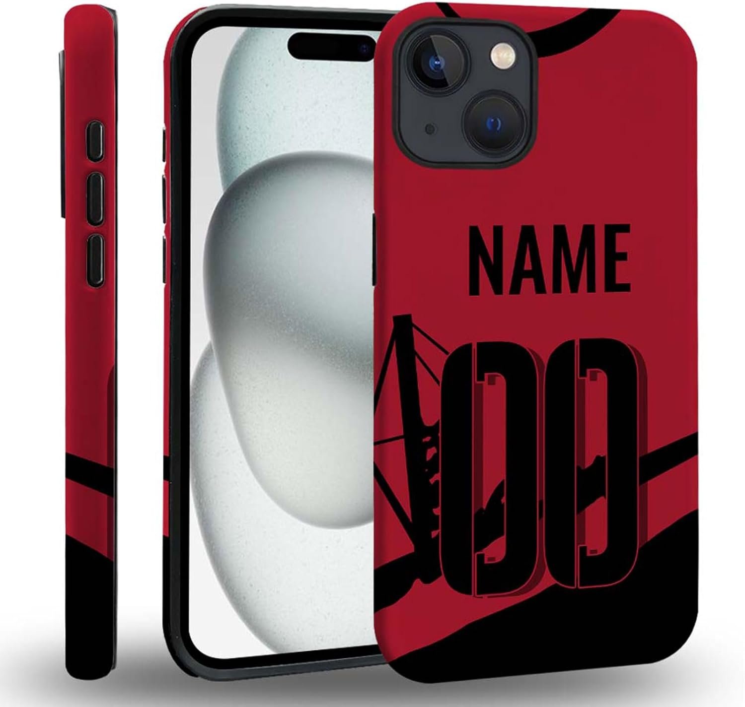 case Compatible with iPhone 13, Dark Blue Steed and Cactus Mix Two Layers of Protective Hard Shell Clear Design and dust-Proof. Suitable for iPhone 13