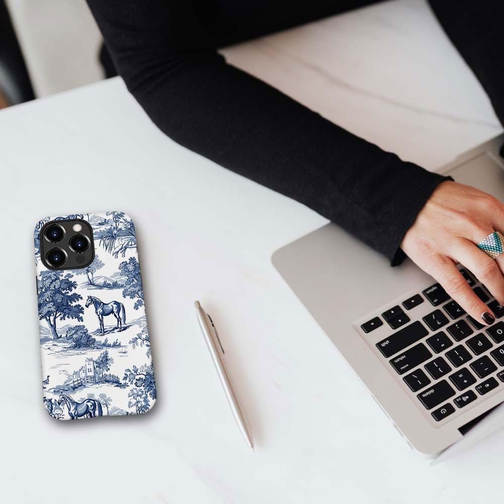 61_ZqN4IJuL._AC_SL1000 for iPhone 14 Pro Case,HH2 Wild Desert Horse Manor Hybrid 2 Layer Hard Shell Silicone Protective Pattern Design Case