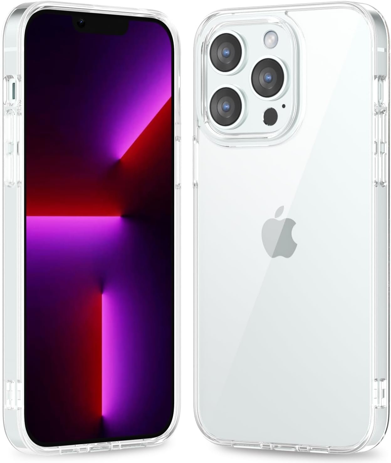 61_ayGBjjwL._AC_SL1500 Thin Slim Clear case for iPhone XR, Transparent Hybrid Hard Shell Plastic & Soft Silicone Rubber Bumper, Non-Yellow Acrylic Protective Lightweight Cover for Women, White