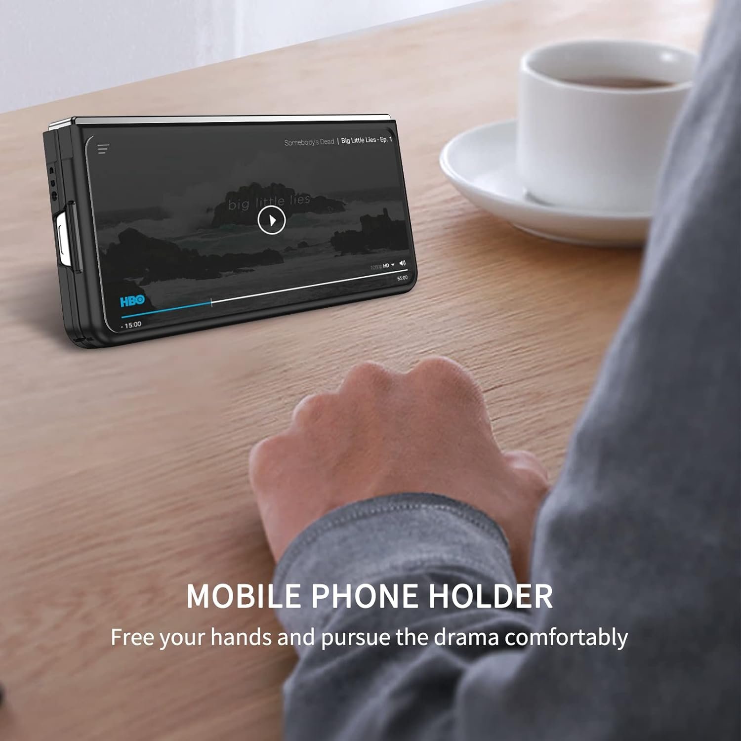 Case for Samsung Galaxy Z Fold 4, [Adjustable Bracket] Shockproof PC Shell with Lens Protection Cell Phone Cover, Black