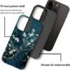 Innovatemee Case Compatible with iPhone 15 Pro Max,Almond Blossoms Artwork Phone Case for iPhone 15 Pro Max,Cases for Girls and Boys,Fall Prevention Hybrid 2-Layer Hard Shell Phone Case