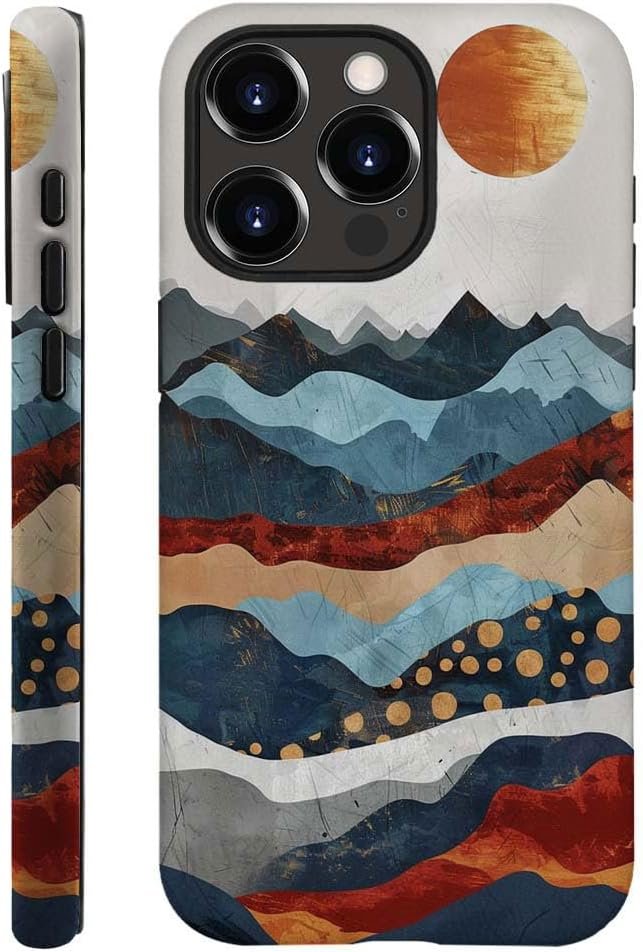 Innovatemee Case Compatible with iPhone 15 Pro Max,Almond Blossoms Artwork Phone Case for iPhone 15 Pro Max,Cases for Girls and Boys,Fall Prevention Hybrid 2-Layer Hard Shell Phone Case