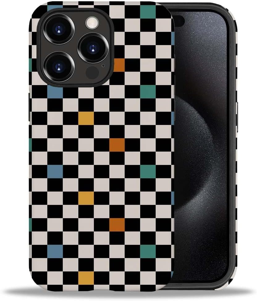 61cpdm1UAiL._AC_SL1000 Phone Case Compatible with iPhone 14 Pro Max Case,Hybrid 2 Layer PC Hard Shell + Silicone Protective Case, Vintage Red Cherry Blossom Scratch-Resistant Shockproof Cover for iPhone 14 Pro Max