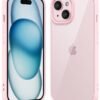 61dIQYhkKAL._AC_SL1500 Thin Slim Clear case for iPhone XR, Transparent Hybrid Hard Shell Plastic & Soft Silicone Rubber Bumper, Non-Yellow Acrylic Protective Lightweight Cover for Women, White