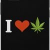 I Love Weed Cute Phone Case Compatible with iPhone 12 Microfiber Shockproof Protective Phone Shell Cover