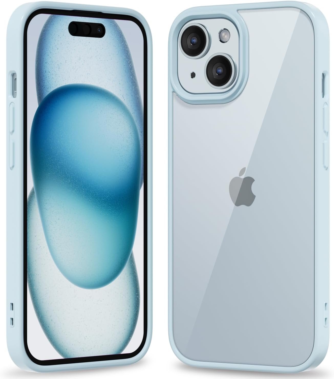 61ee0Dy7NAL._AC_SL1500 Thin Slim Clear case for iPhone XR, Transparent Hybrid Hard Shell Plastic & Soft Silicone Rubber Bumper, Non-Yellow Acrylic Protective Lightweight Cover for Women, White
