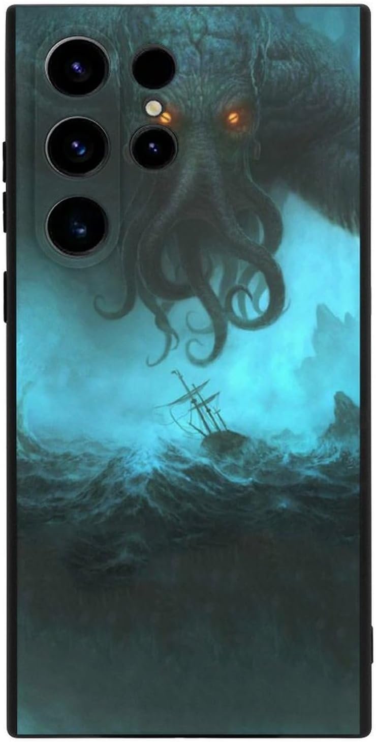 Cthulhu in Deep Ocean Protective Phone Case Ultra Slim Case Shockproof Phone Cover Shell Compatible with Galaxy Samsung S23 S23 Plus S23 Ultra