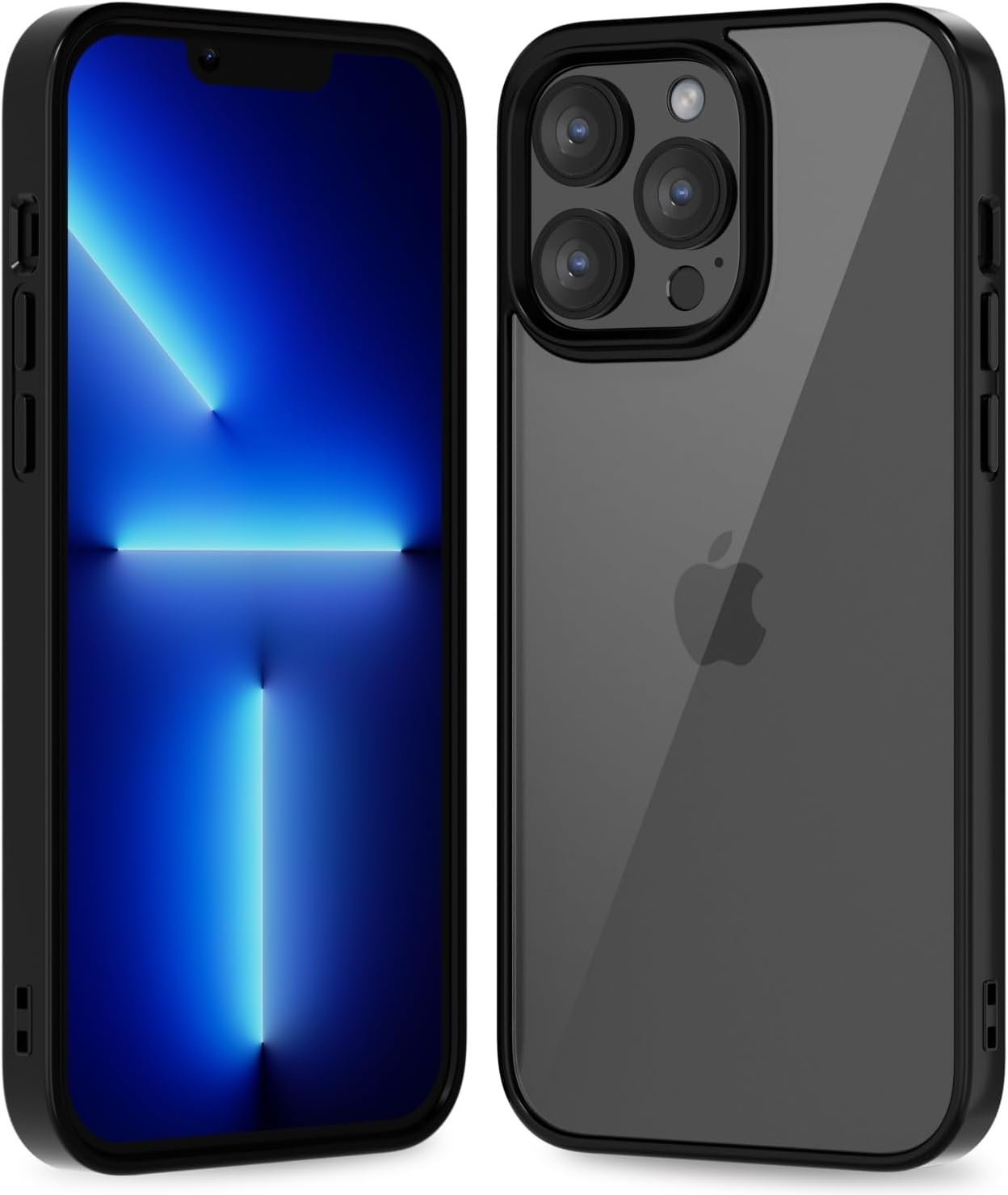 61iETI8KYhL._AC_SL1500 Thin Slim Clear case for iPhone XR, Transparent Hybrid Hard Shell Plastic & Soft Silicone Rubber Bumper, Non-Yellow Acrylic Protective Lightweight Cover for Women, White