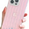 Pearl Pattern Compatible with iPhone 11 Rectangle Edge Case, Slim Soft TPU Silicone Protective Bumper Cases Cover(Pink Pearl,11)