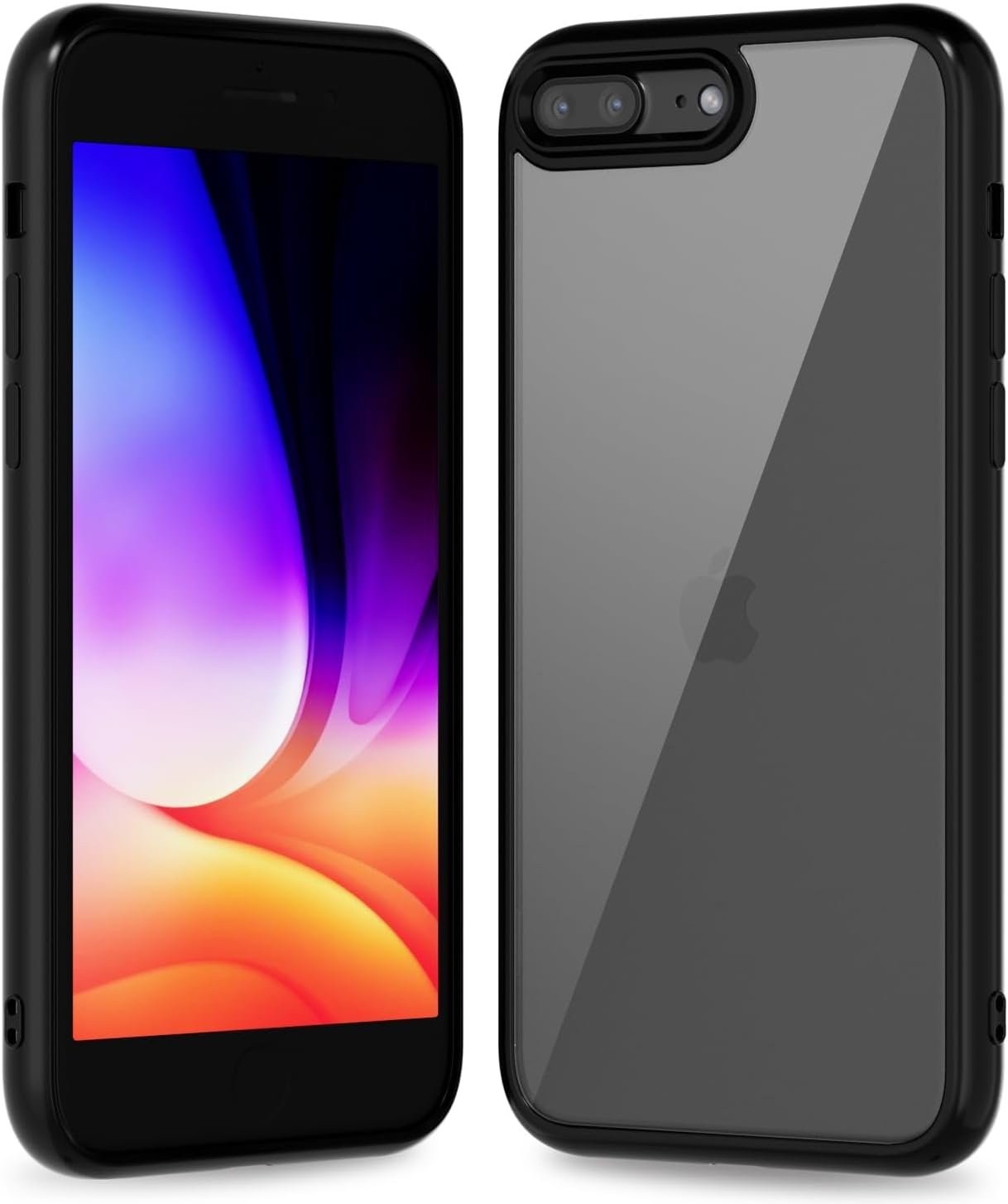 61jPKmBvkxL._AC_SL1500 Thin Slim Clear case for iPhone XR, Transparent Hybrid Hard Shell Plastic & Soft Silicone Rubber Bumper, Non-Yellow Acrylic Protective Lightweight Cover for Women, White