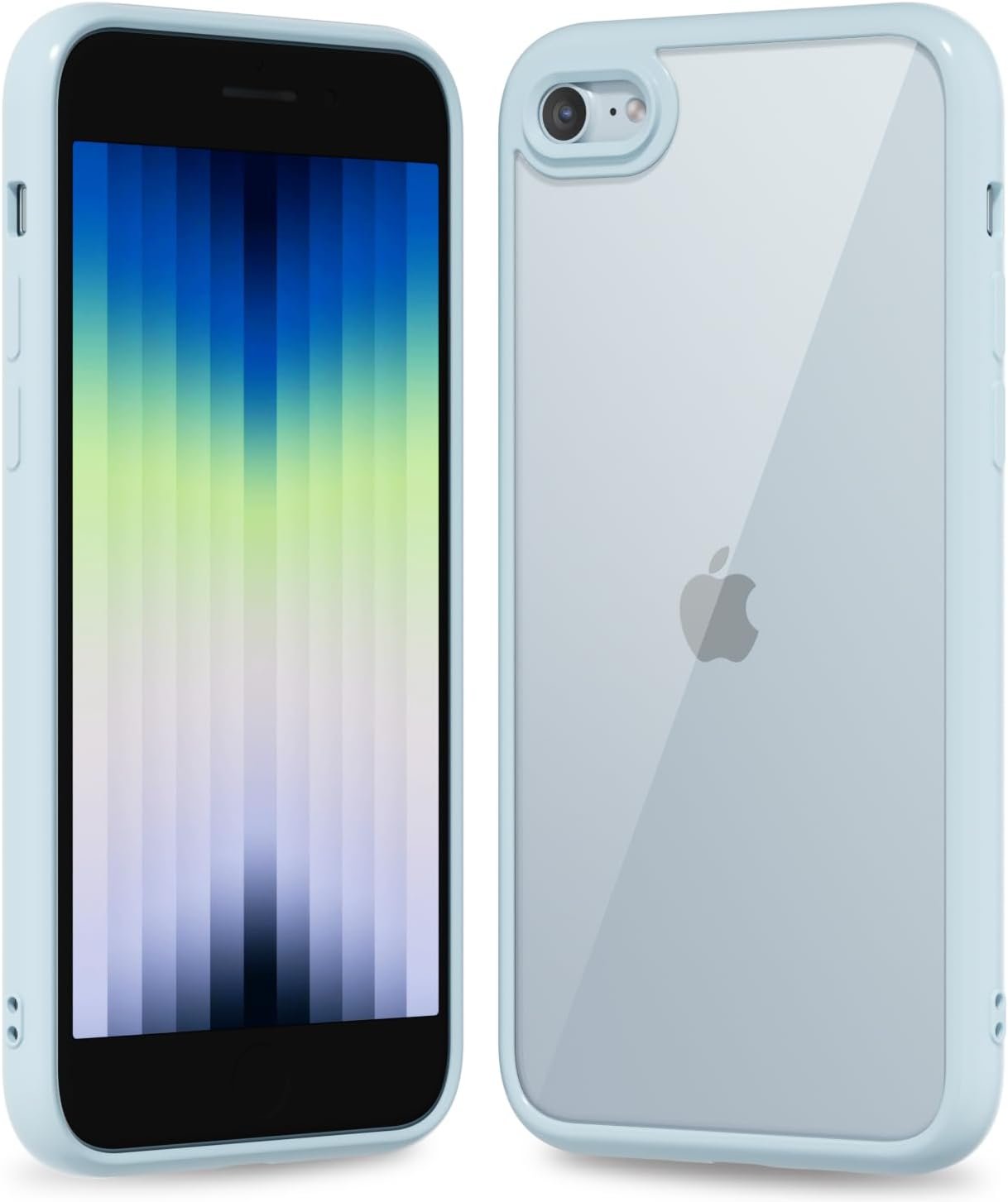 61l81KF9vuL._AC_SL1500 Thin Slim Clear case for iPhone XR, Transparent Hybrid Hard Shell Plastic & Soft Silicone Rubber Bumper, Non-Yellow Acrylic Protective Lightweight Cover for Women, White