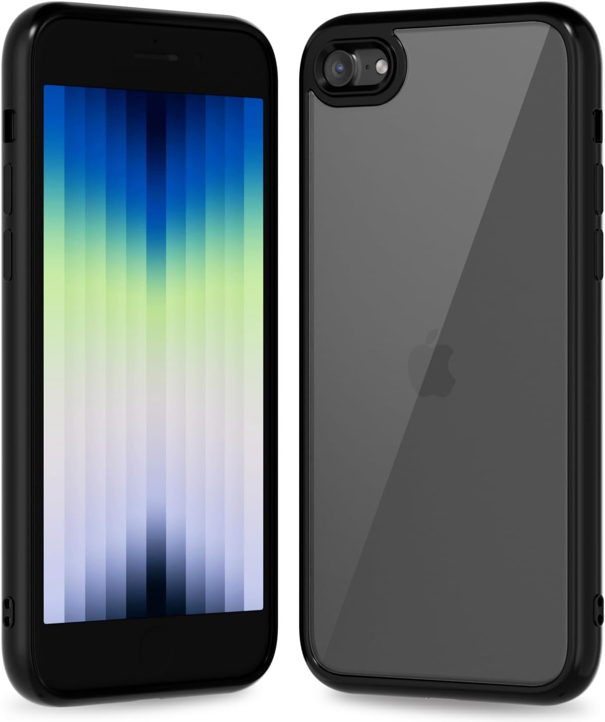 61mQy42ZAVL._AC_SL1500 Thin Slim Clear case for iPhone XR, Transparent Hybrid Hard Shell Plastic & Soft Silicone Rubber Bumper, Non-Yellow Acrylic Protective Lightweight Cover for Women, White