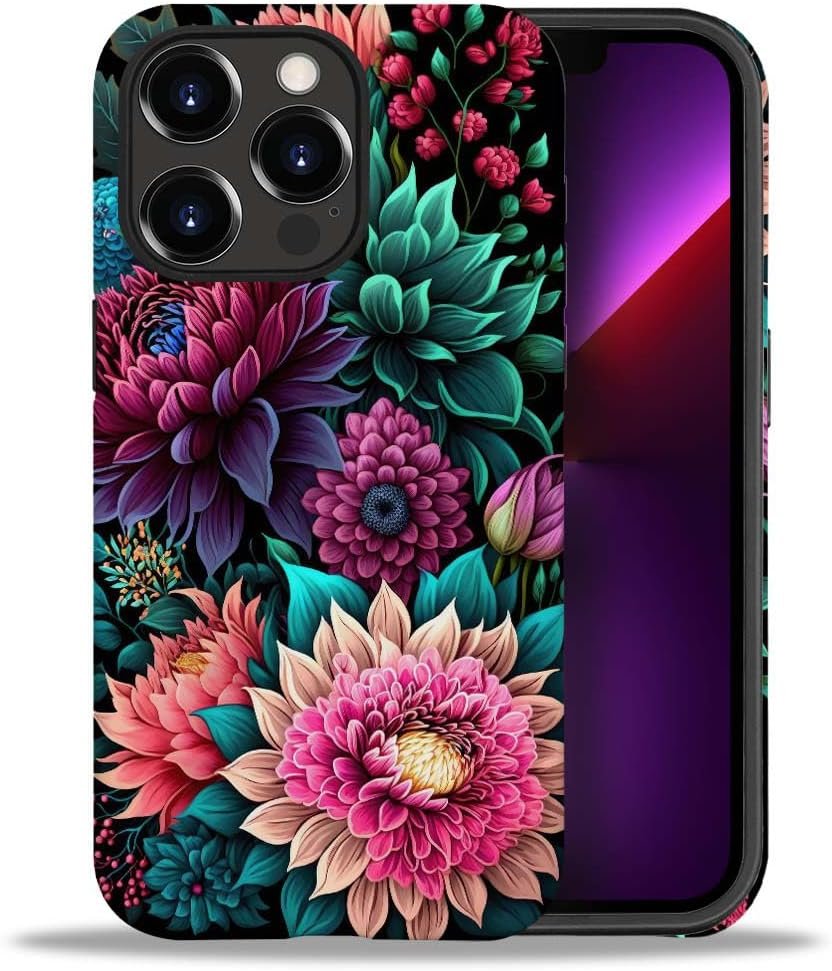 Case Compatible with iPhone 11,Colorful Marble 2 in 1 Phone Case for Women Men,Soft TPU and PC Hard Shell Mixed Two-Layer Protective Phone Case for 11 6.1 Inch