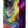 Case Compatible with iPhone 11,Colorful Marble 2 in 1 Phone Case for Women Men,Soft TPU and PC Hard Shell Mixed Two-Layer Protective Phone Case for 11 6.1 Inch