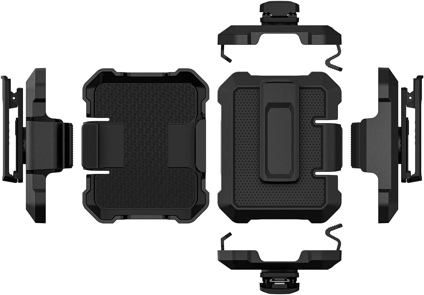 Cell Phone Flip Case Cover Holster Case Compatible with Samsung Galaxy Z Flip 6 2024, Shell & Holster Cell Phone Cover Shell Case for Men with Built-in Kickstand + Swivel Belt Clip Protective Holster(