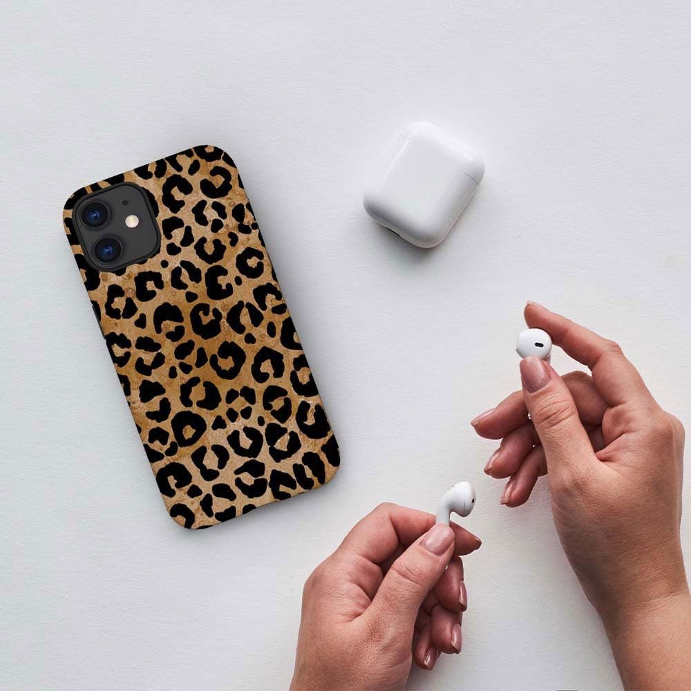 61pJ_rAjEPL._AC_SL1000 for iPhone 11 Case,HH2 Cheetah Print Leopard Hybrid 2 Layer Hard Shell Design Pattern Protective Silicone Case