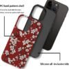 61pQagvHcGL._AC_SL1000 Phone Case Compatible with iPhone 14 Pro Max Case,Hybrid 2 Layer PC Hard Shell + Silicone Protective Case, Vintage Red Cherry Blossom Scratch-Resistant Shockproof Cover for iPhone 14 Pro Max