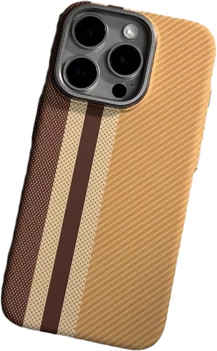 61pYMReVccL._AC_SL1500 Suitable for IPhone15ProMax Mobile Phone Case Kevlar Pattern Magnetic Hard Shell Carbon Fiber Pattern Anti-Fall Protective Cover (Multicolor,iPhone 15 Pro Max)