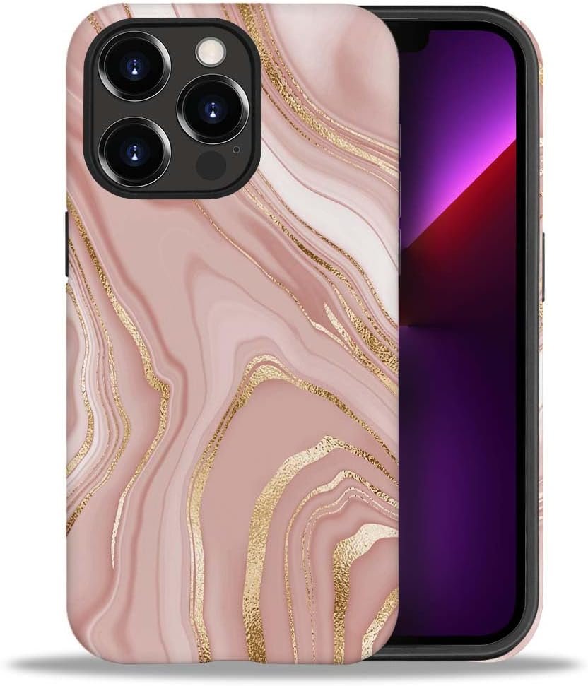 Case Compatible with iPhone 11,Colorful Marble 2 in 1 Phone Case for Women Men,Soft TPU and PC Hard Shell Mixed Two-Layer Protective Phone Case for 11 6.1 Inch